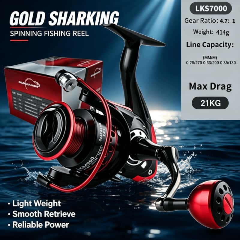 Daiwa Reel Fuego - GOLD SHARKING-Спиннинговая катушка, металлическая ультралегкая рыболовная