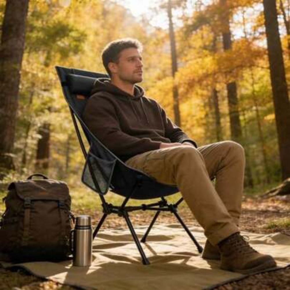 Fishing Backpack - Ультралегкий складной туристический стул с высокой
